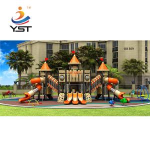 Quality fireproof Large Outdoor Amusement Equipment Kids Plastic Slide for Park wholesale