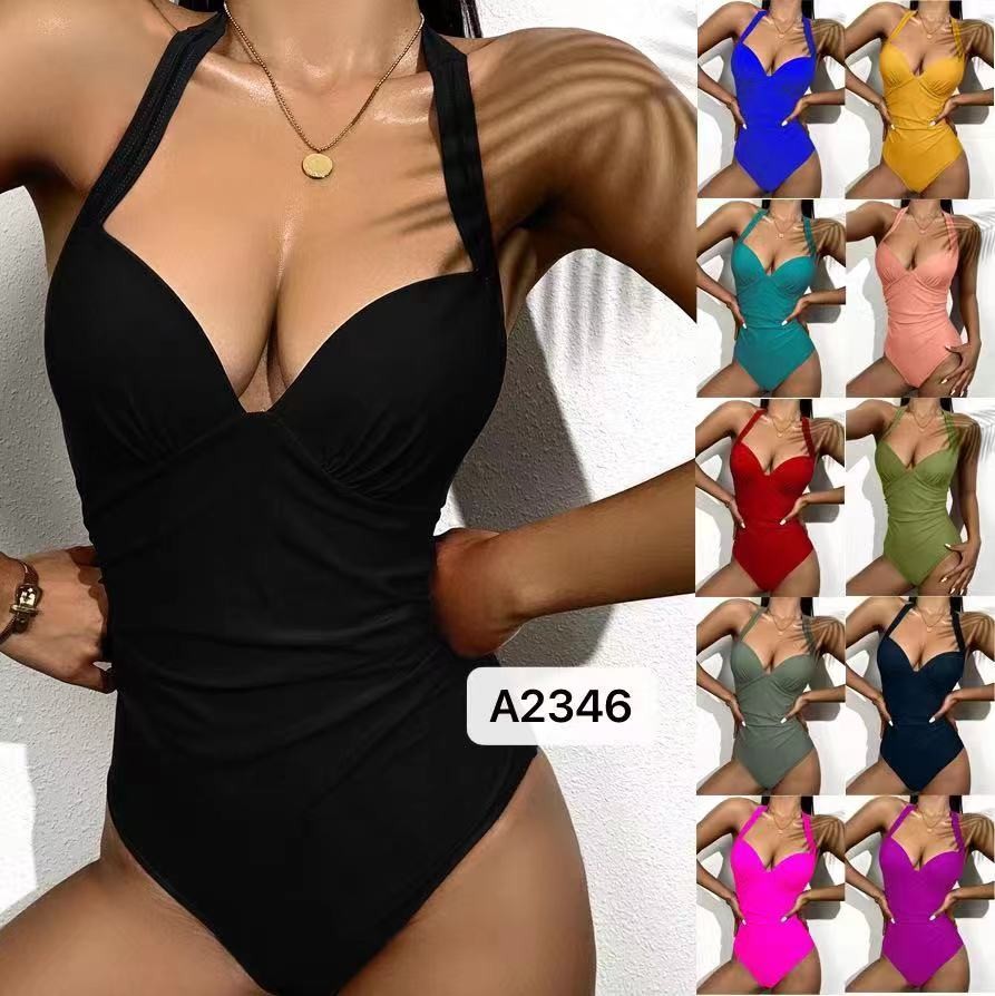 Summer One Piece Bathing Suits For Womens One Piece Swimwear Sexy Black
