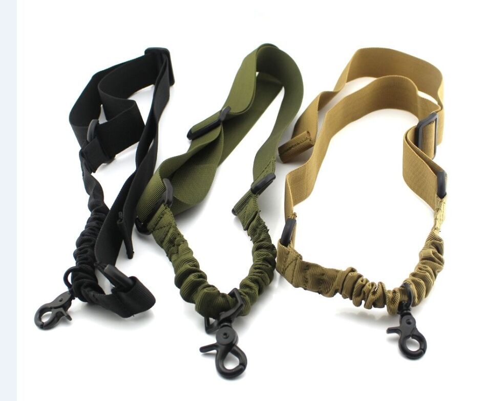3 Point Tactical Gun Sling , Military Airsoft Adjustable Bungee Gun Strap