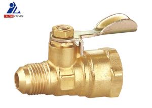 Quality PTFE Brass Gas Valve Natural Color DN10 Brass Gas Ball Valve wholesale