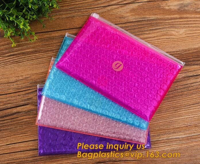 Cosmetic Pink Slider Padded Bag/Silver k Bag With Bubble,Padded Envelopes Cheap Aluminium Foil k Holographic