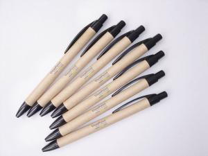 Quality Fashion eco friendly kraft paper ball pen with plastic clip for promotion wholesale