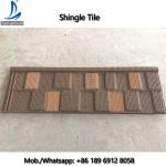 Flat Roof Tile Zinc-Aluminium Stone Coated Steel Shingles Materials 0.45mm