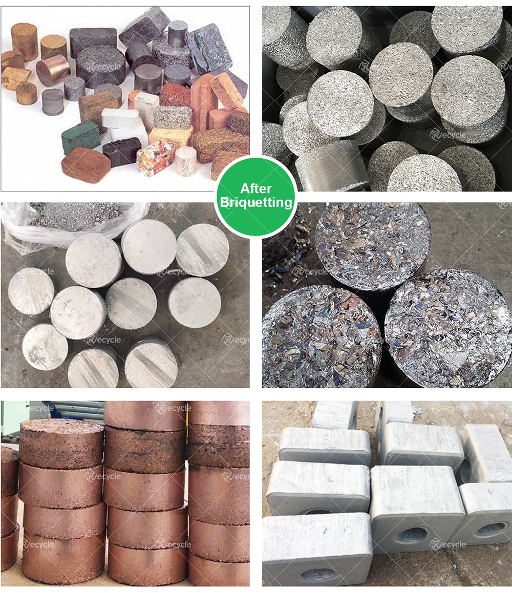 Waste Metal Chips Briquetting Machine 300Pcs/H Briquette Press Machine Cuotomized