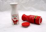 Strong Dolomite Ceramic Houseware / Ceramic Milk Bottle For Christmas Decoration