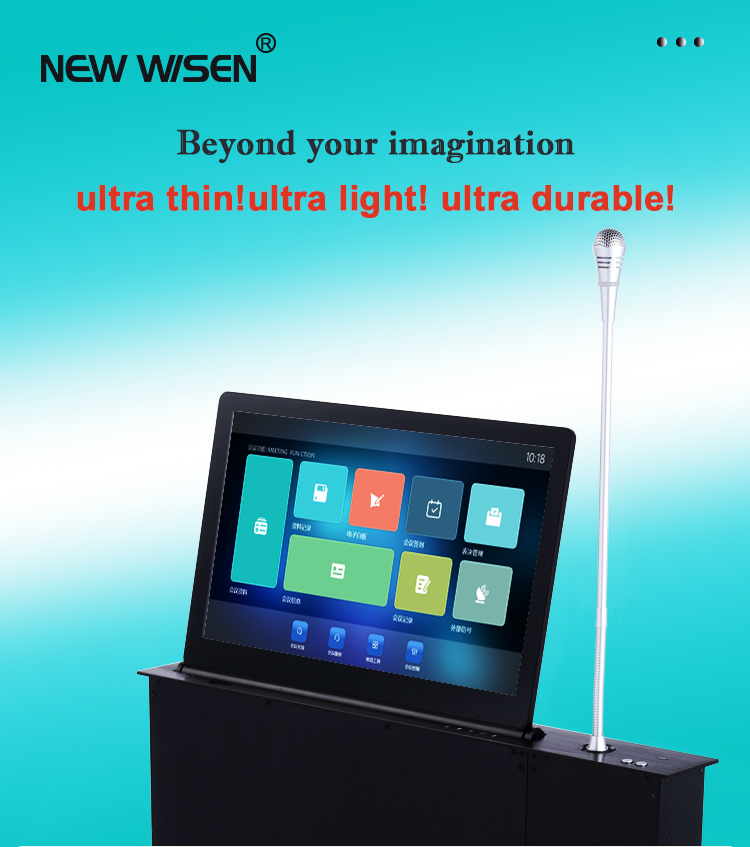 Electric Flip Up Monitor Folding Laptop Screen For Corporate Meetings
