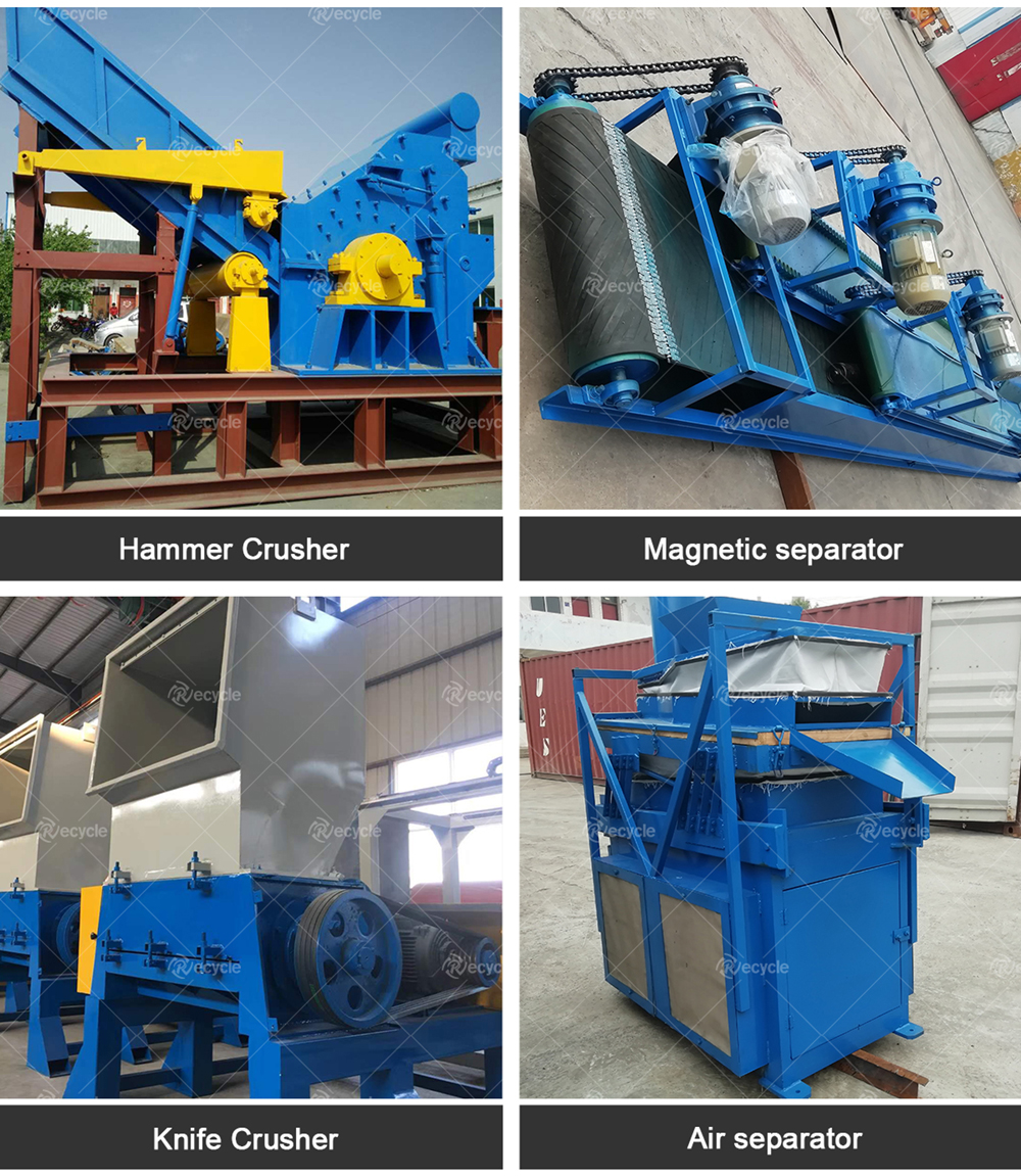 9000 kg High Separation Rate Scrap Electric Motor Copper Recycling Machine Stator Shredding Equipment