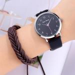 OEM 38mm Ladies Watch Gift Set Black Leather Strap 3ATM Waterproof