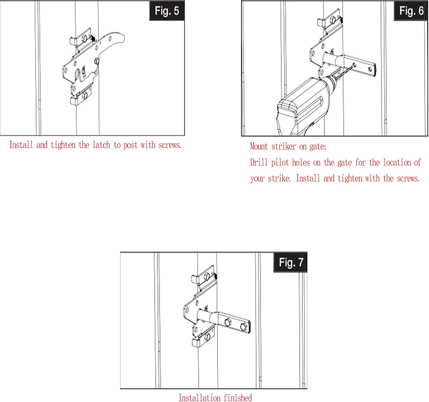 Gate Spring Bolt Cover Stainless Steel Door Latch with Single-side Bracket Structure