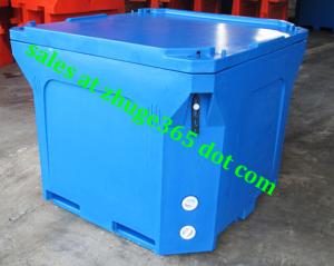 Quality Rotomolded 800Liter Blue Insulated Fish Container Seafood Processing Insulated Container wholesale
