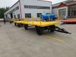 Farm Truck Platform Flatbed Drawbar Full Trailer With Ladder