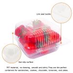 Grapes Lychees & Cherries PET Clamshell Food Containers Transparent Plastic
