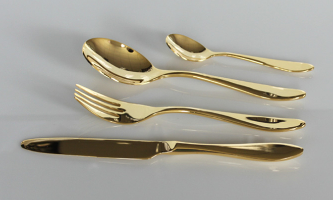 hot sale 18/8 Stainless steel flatware/hotel cutlery set/gold cutlery