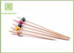 Fancy Extra Long Toothpicks Skewers , Wood Beads Smooth Bamboo Food Picks