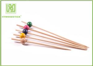 Quality Fancy Extra Long Toothpicks Skewers , Wood Beads Smooth Bamboo Food Picks wholesale