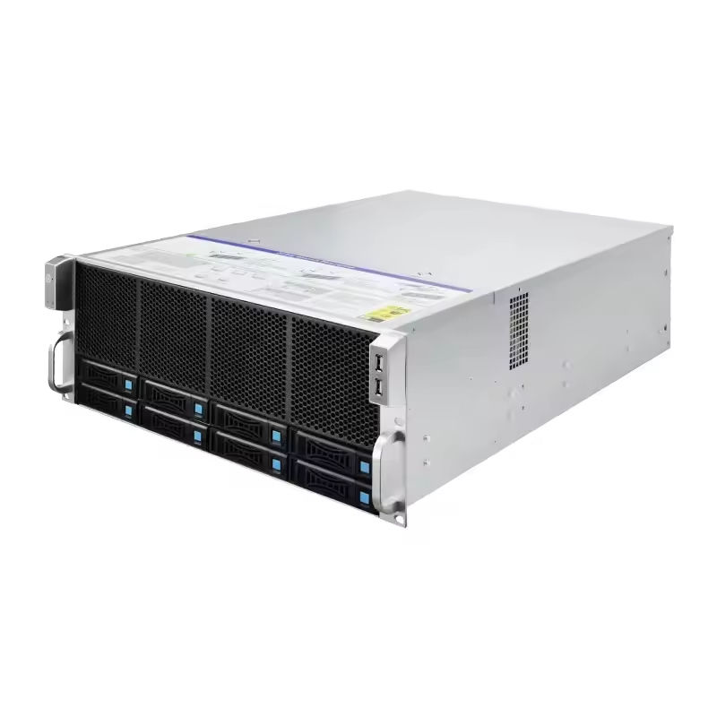 Tel Xeon E5 Dual CPU Motherboard Rack Server Case 4U Portable GPU AI Server with GPU Cards