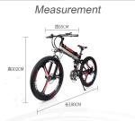 21 Speed Full Suspension Long Range Folding Electric Bike 26 Inch With Double