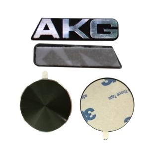 Quality OEM / ODM Aluminum Self Adhesive Embossed Logo Sticker Metal Plate wholesale