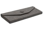 Grey Magnetic Closure Triangle Collapsible Sunglasses Case
