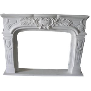 Quality White marble fireplace mantel,China stone carving fireplaces mantel surrounds, home decoration wholesale