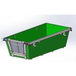 Customized Heavy Duty Outdoor Waste Bin Recycling Mobile Metal Skip