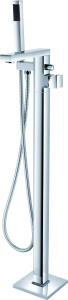 Quality Chrome Finish Brass Floor Standing Bath Shower Mixer for bathroom T8590 wholesale