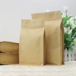 Flat Bottom Kraft Paper Zipper Resealable Dog Food Bag