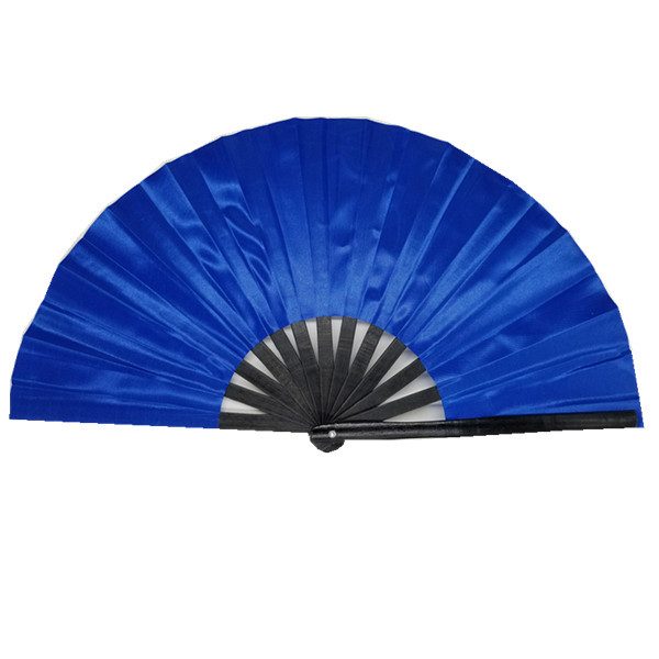 33cm Length Large Bamboo Hand Fan Fabric 13 Inch Hand Fan For Disco