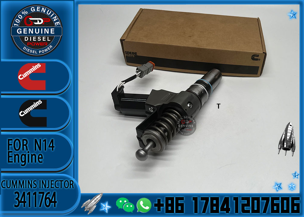 Diesel engine spare parts common rail fuel injector 3411764 3411767 for Cummins Engine N14
