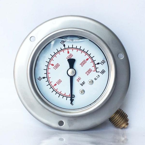 2300 Psi 2.5 Inch Pressure Gauge 160 Bar Flange Fuel Pressure Gauge Liquid