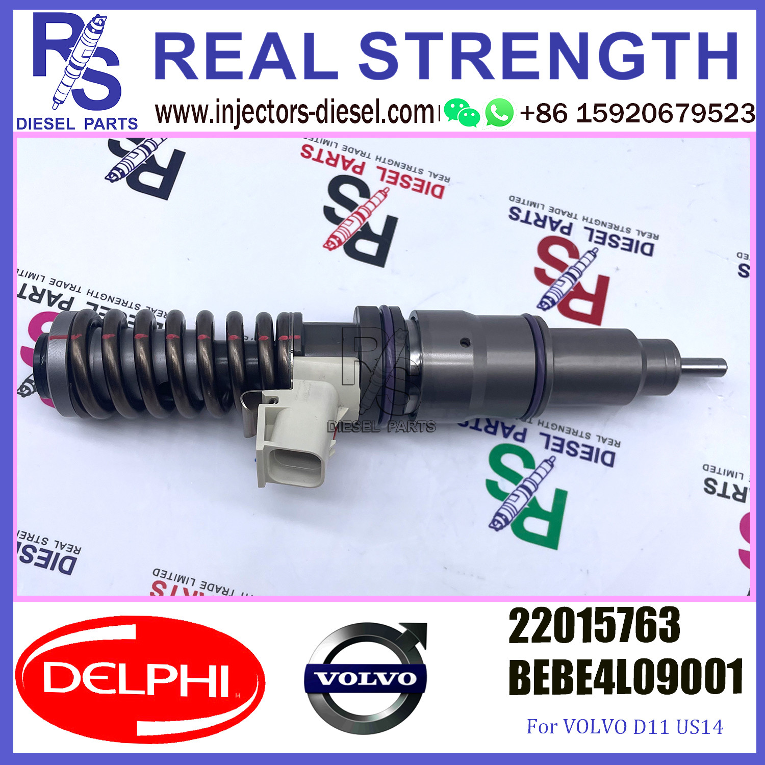 DELPHI 4pin injector 22015763 BEBE4L09001 Diesel pump Injector V-O-L-V 22015763 BEBE4L09001 E3.5 for V-O-L-V D11 US14