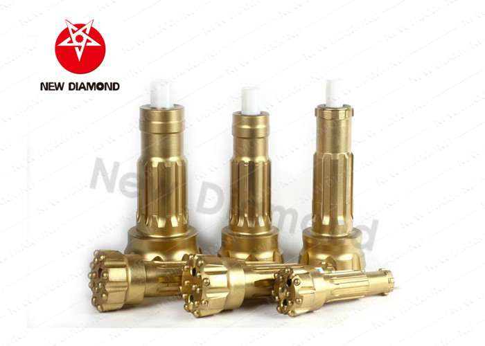 Durable DTH Water Well Drill Bits , 2 Air Holes Rock Drill Head Wear Resistance