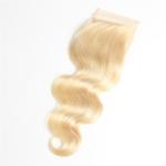 Blonde #613 Color Body Wave Lace Closure Baby Hair Brazilian Real Human Hair