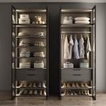 Glass Door Wardrobe for YALIG Simple Style Bedroom Furniture Professional