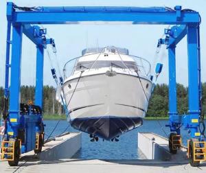 Quality Marine Traveling Lift Mobile Gantry Crane Boat Hoist 300 Ton wholesale