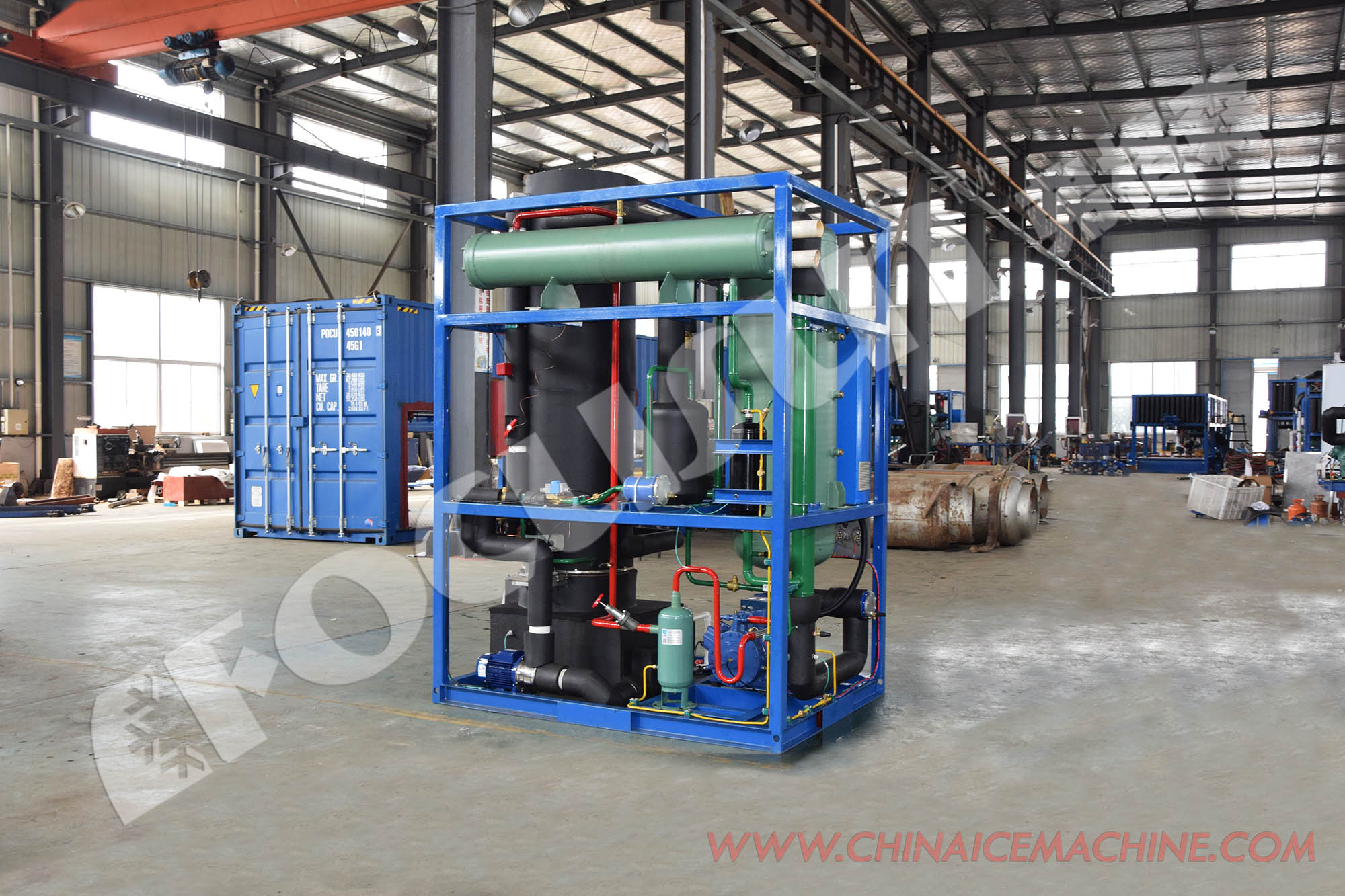 8 Tons/day Industrial Tube Ice Machine with Good and Bitzer Compressor by Focusun