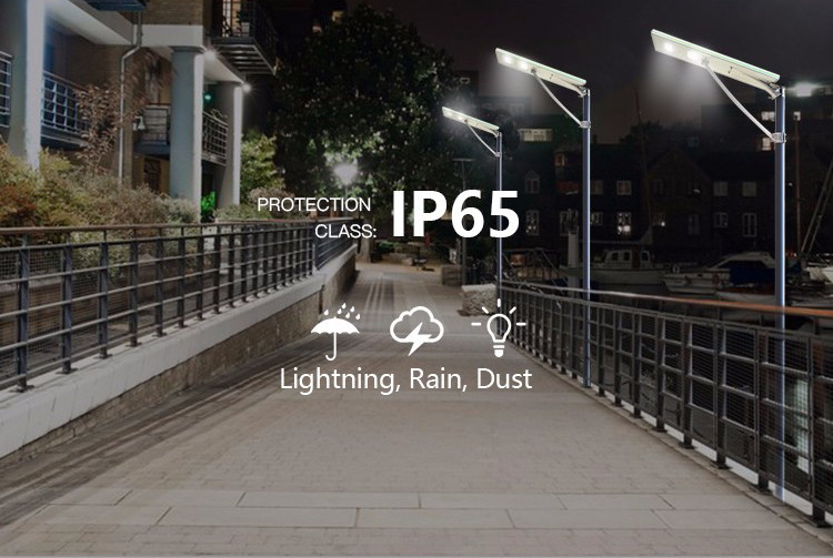 Outdoor lamp garden solar led street light with solar panel 30w