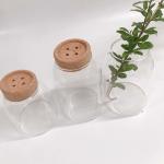 LFGB Yuelin Glass Bottle Corks Lid Container Storage Jar 0.9*0.7in