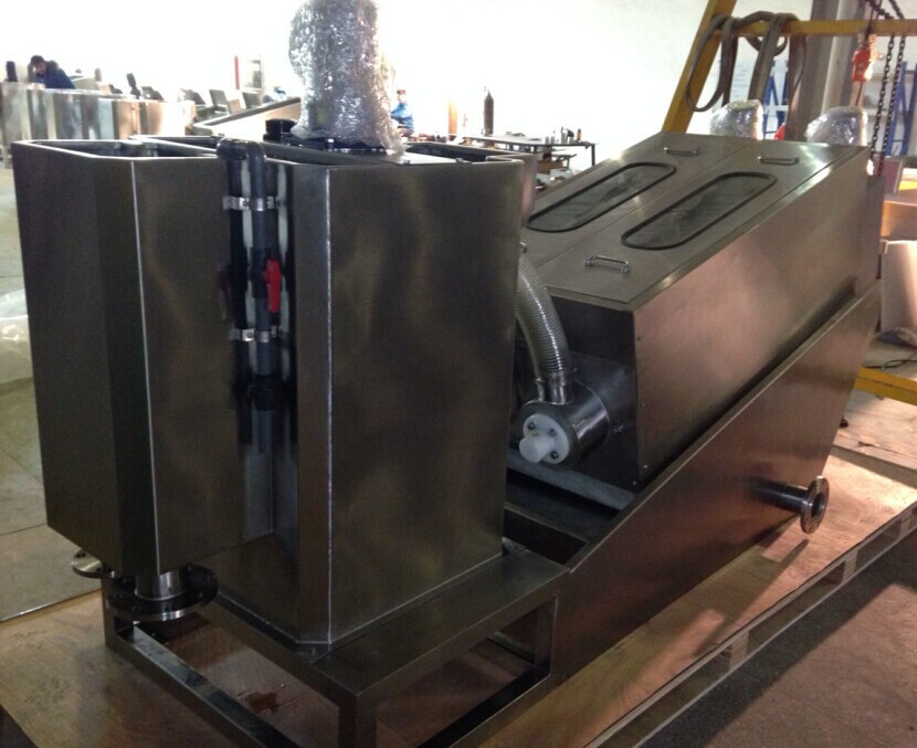 Electric Screw Press Wastewater Treatment Dehydrator Field Installation