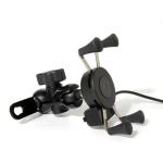 360Degree 2A Iphone 8 Plus Motorcycle Mount X Shape 90cm Cable