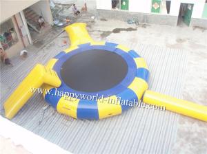 Quality water trampoline , inflatable water trampoline with slide and tube wholesale