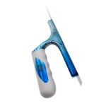 Blue Stainless Steel Trowel Plastic Soft Rubber Handle Plastering Finishing