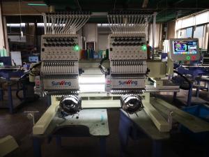 Quality Multi - Languages Two Head Embroidery Machine For Hat Max Speed 1200rpm wholesale