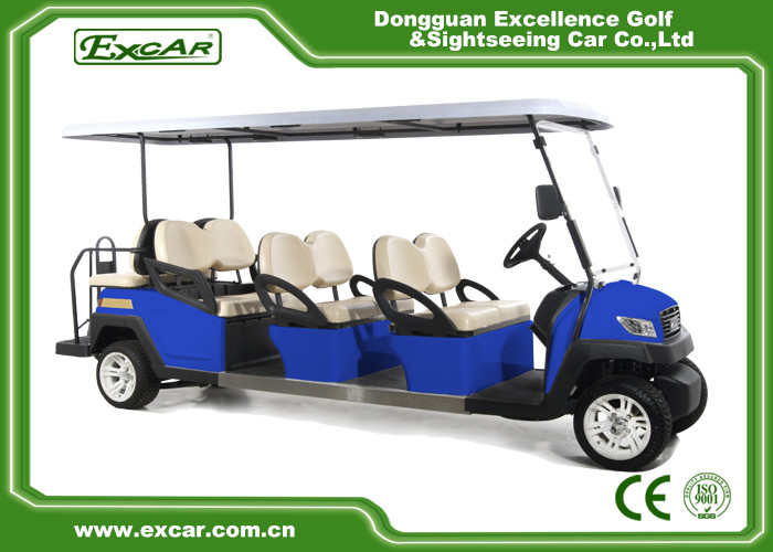 EXCAR Electric Comfortable Steel Chassis 8 Seater Golf Cart CE Approved