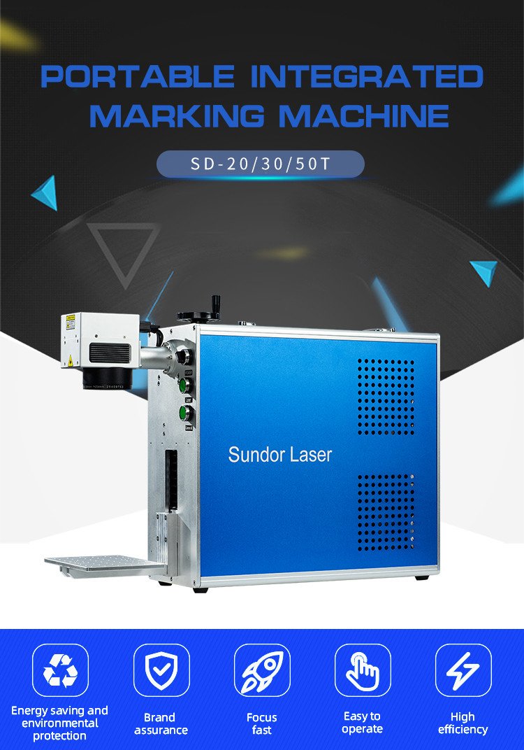 Separate Portable Mopa 3D Fiber Laser Engraving Machine For Metal Rubber Plastic