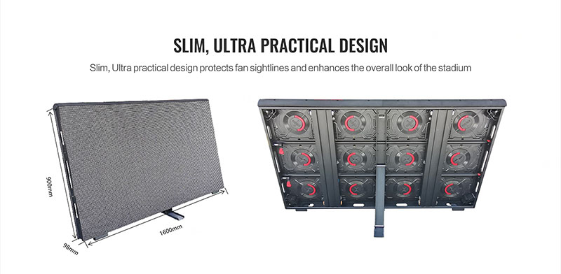 Stadium LED Screen Full Color Sports Perimeter LED Display Good Color Uniformity Quick Installation