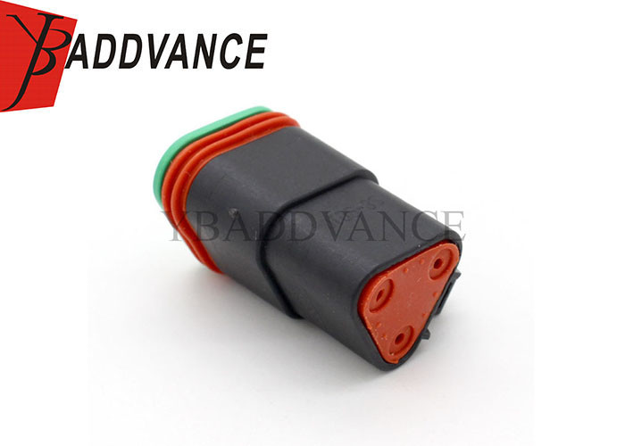 DT06-3S-E004 Deutsch Automotive Connectors DT 3 Way Black Female Plug Connector