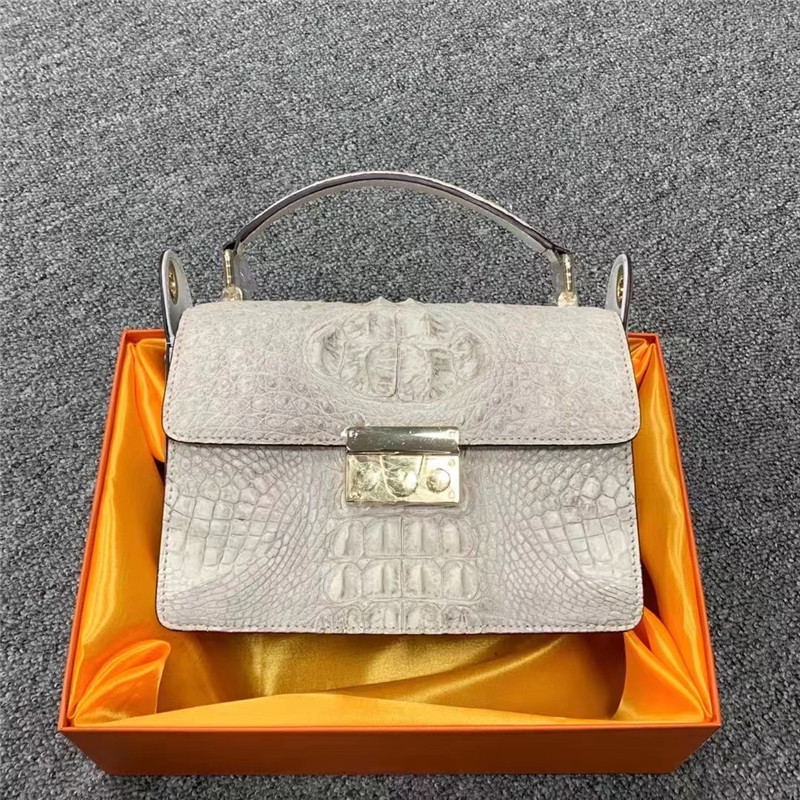 Fashion Lady Purse Genuine Exotic Crocodile Leather Women Flap Bag Authentic Real Alligator Skin Female Small Handbag