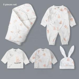 Quality 100 Cotton Romper Full Month New Born Baby Clothing Gift Set Organic Newborn Boy Clothes Set Baby Clothes wholesale