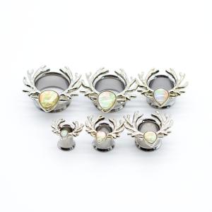 Quality Ear Plug Tunnels In Stainless Steel Ear Plug Tunnel With White Shell Paper wholesale